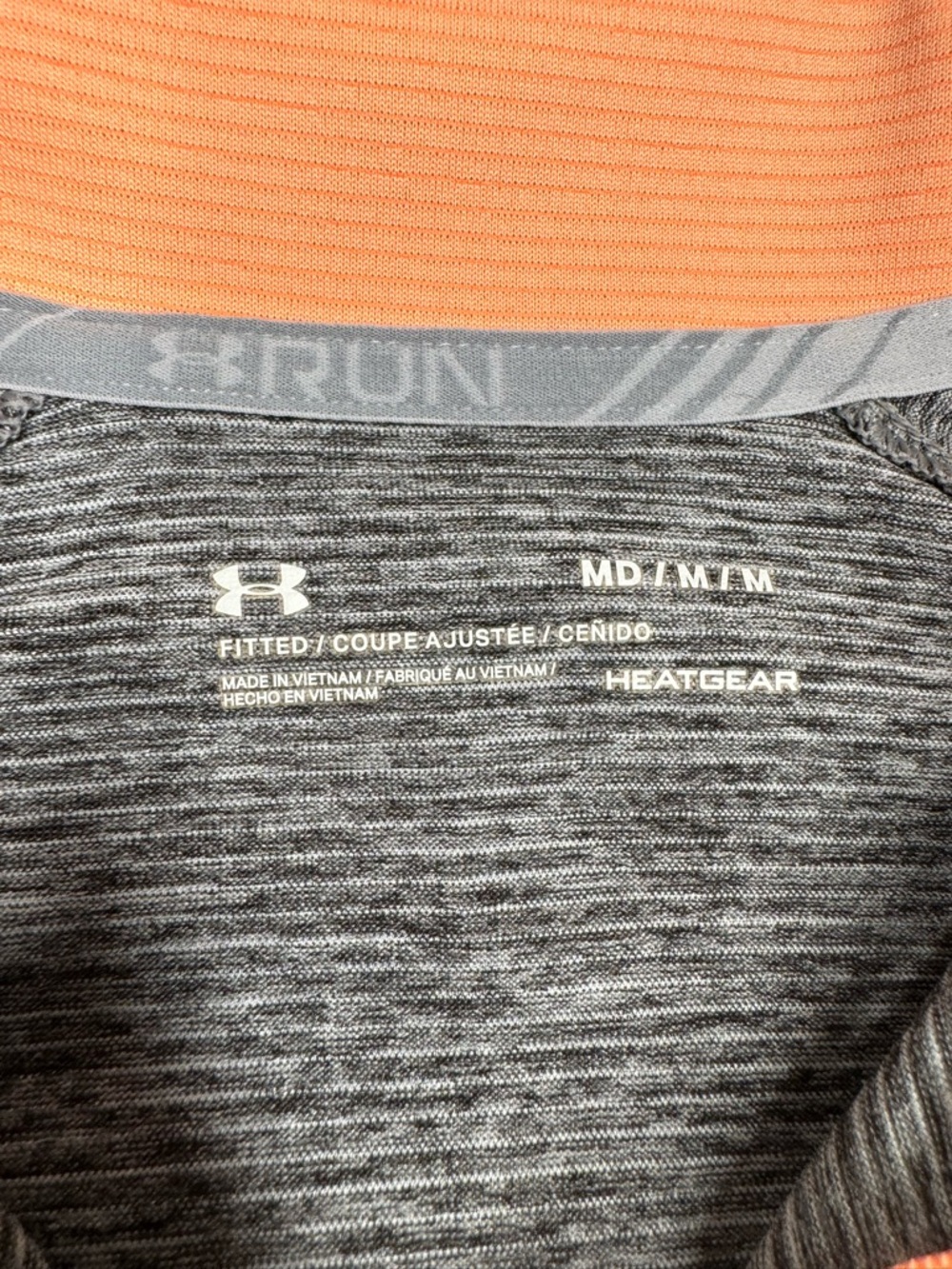 Under Armour Gray Quarter-Zip Pullover with Coral Trim - Picture 5 of 11